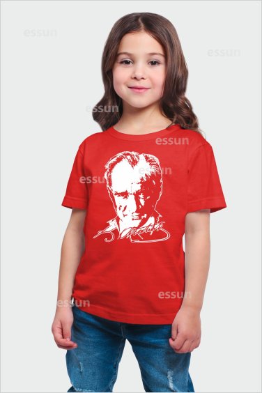 23 Nisan Tişörtleri Atatürk ve Bayrak baskısı